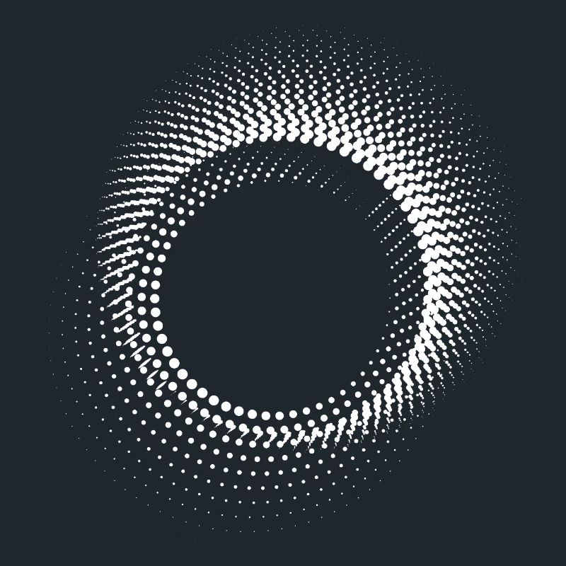 Spirale en points concentriques