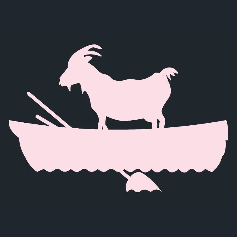 G.O.A.T. Ziege im Boot rosa