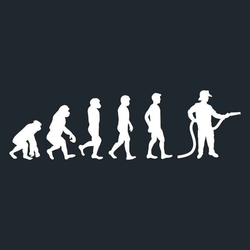 Evolution Feuerwehrmann weiß