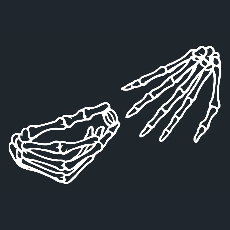 Ethereal Skeleton Hand and Bone Design