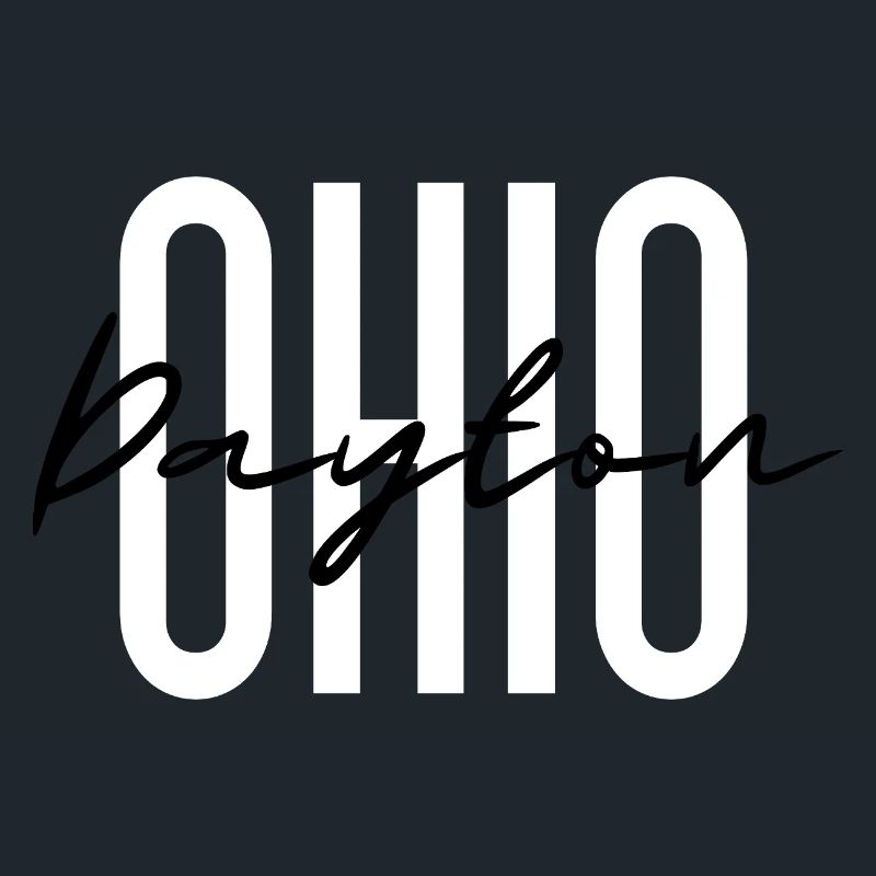 Ohio Script Overlay on Bold Block Letters