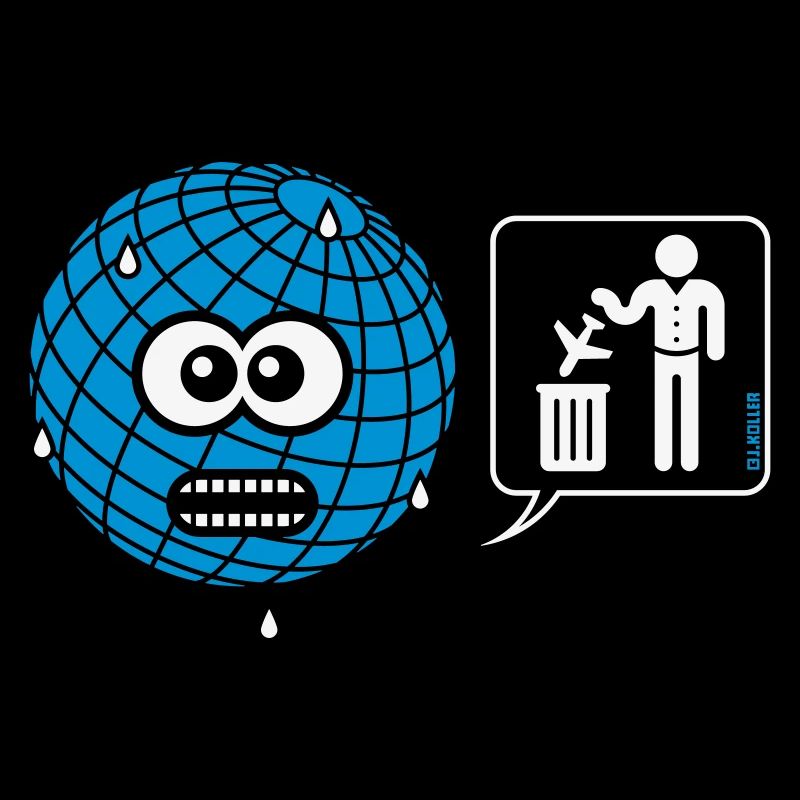 Cartoon: Earth - Avoid Flights / No Air Travel!