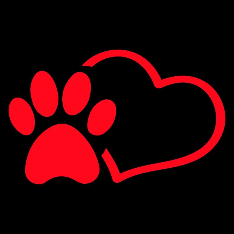Pfotenherz Silhouette