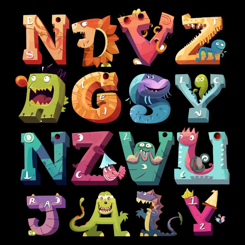 Alphabet ABC Tier lernen Kindergärtnerin