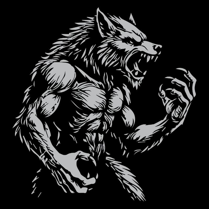 Grimmiger Warewolf Illustration