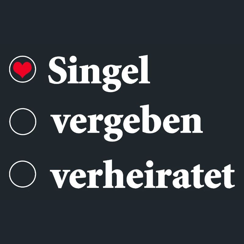 Relationship Status Selection Single with Heart Symbol