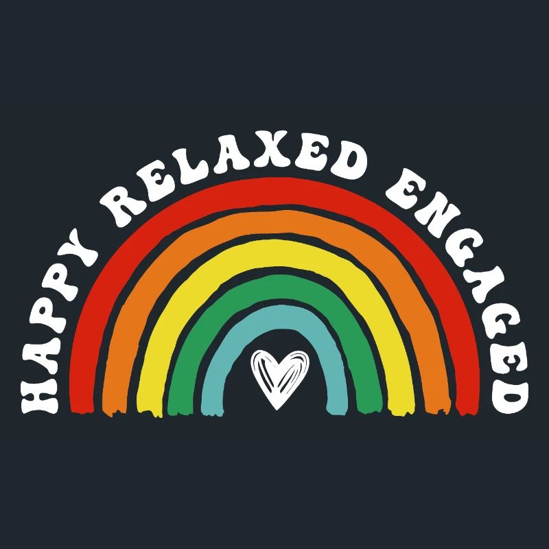 Hippy Rainbow Heart Arc Tee