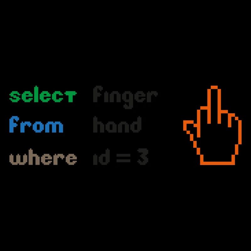 Lustige SQL-Abfrage: 8-Bit-Mittelfinger für Geeks