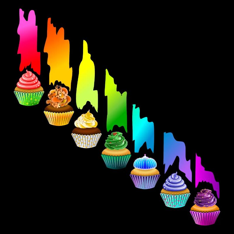 Cupcake arc-en-ciel