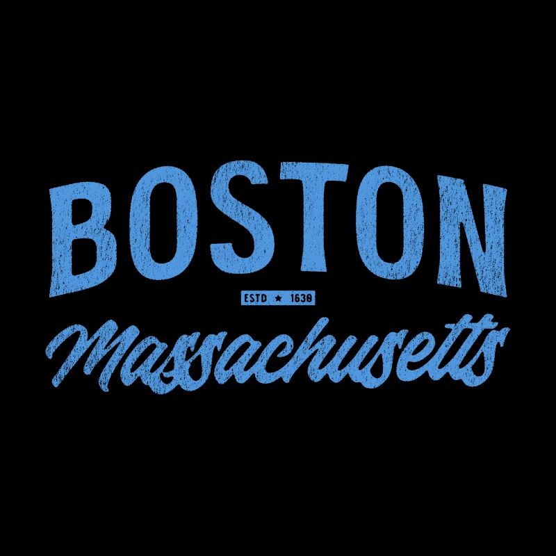 Boston, Massachusetts Vintage Script