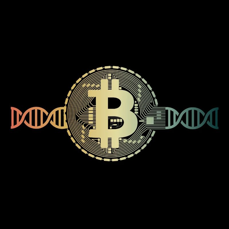 Bitcoin dans le sang Crypto-monnaie ADN DNS