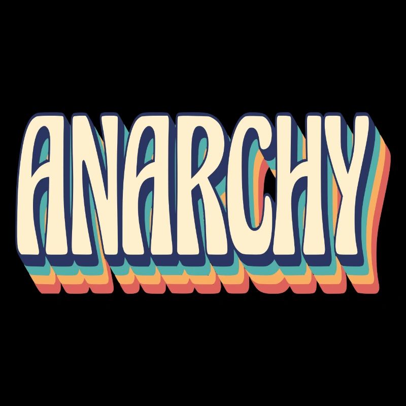 Vintage 70's striped retro Anarchy t-shirt