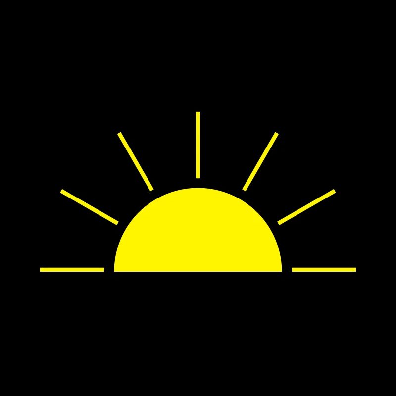 Sonnenaufgang oder Sonnenuntergang gelb