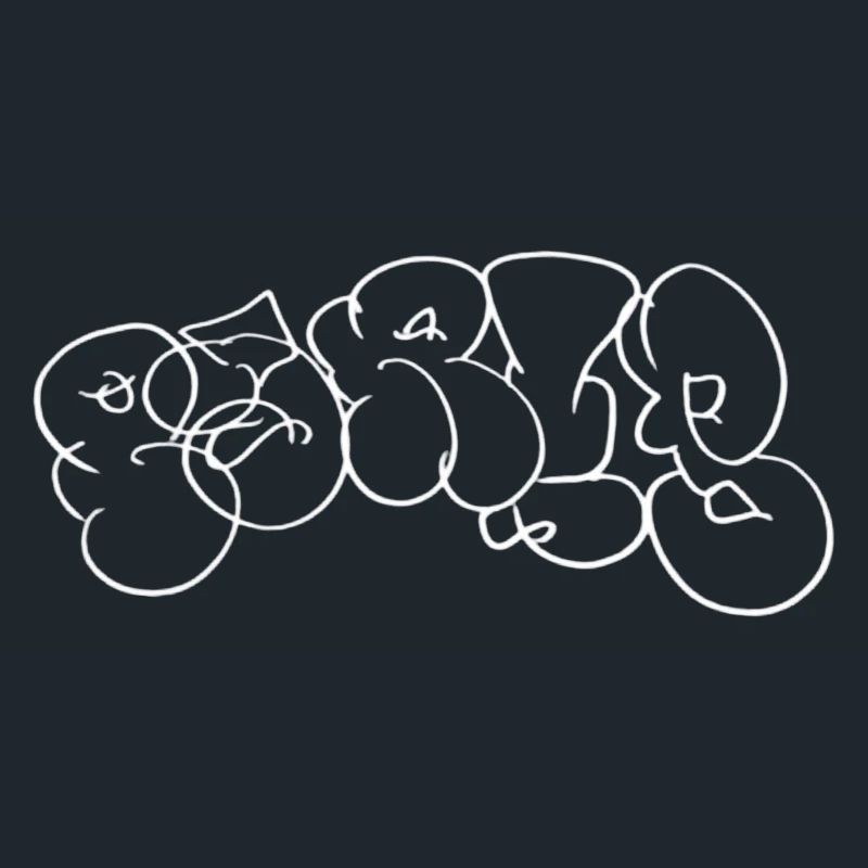 Paris Bubble Graffiti Dessin au trait en noir et blanc