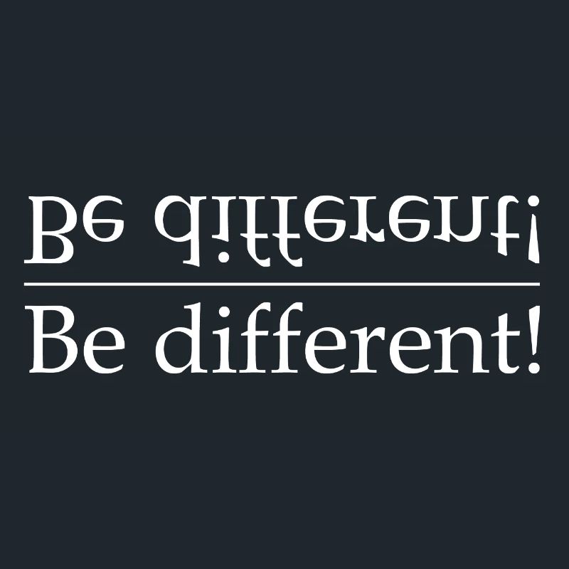 Be different contrast typography