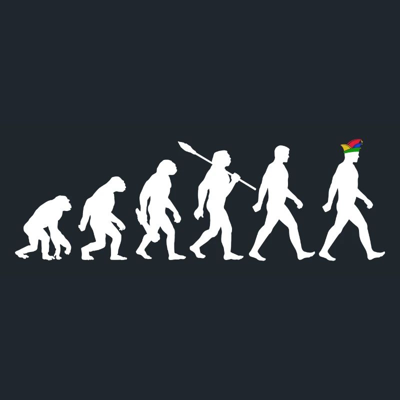 Evolution - Karneval - Narrenkappe - Verkleidung