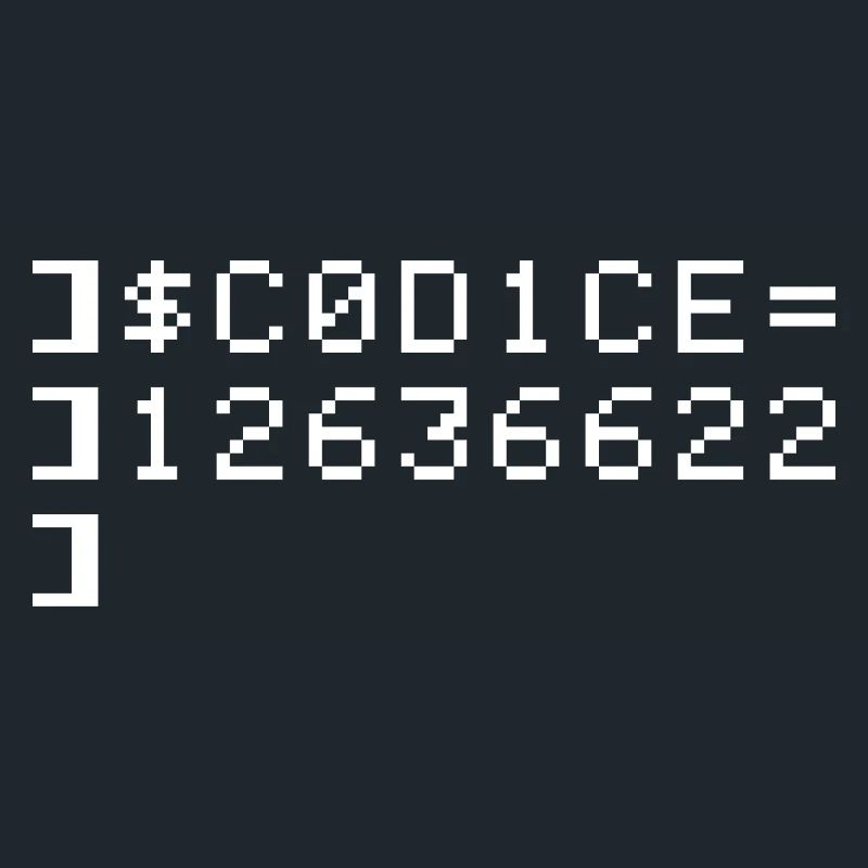 C0D1CE Codice 8-Bit Esadecimal Code Nerd Pix