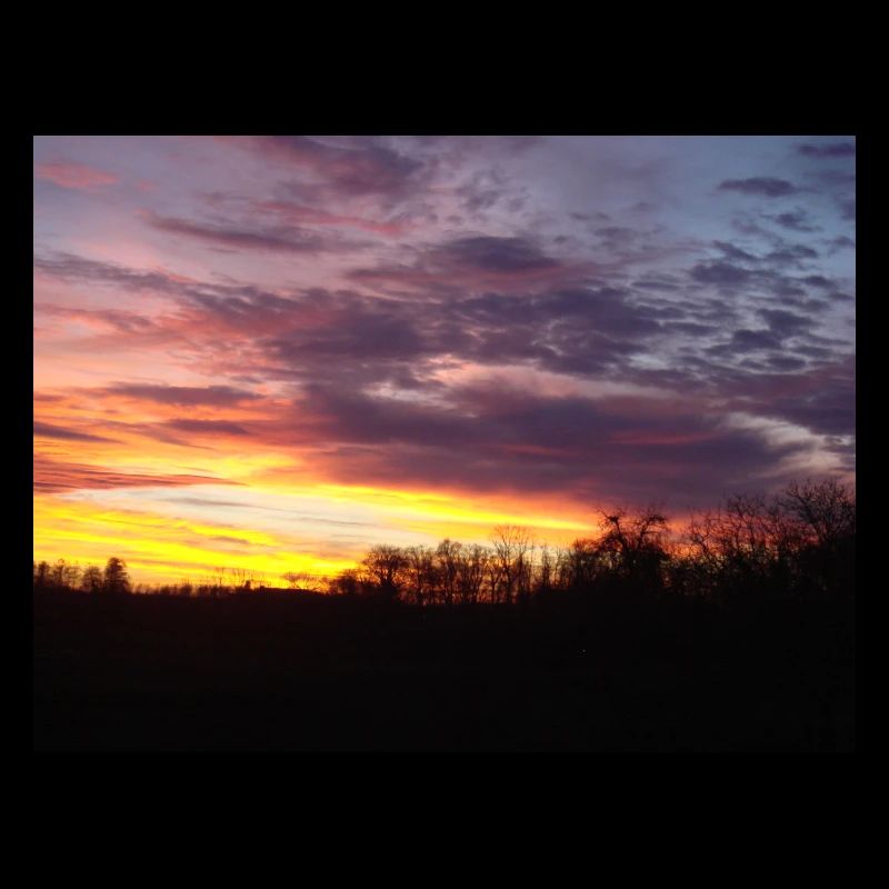 Abendrot im Winter