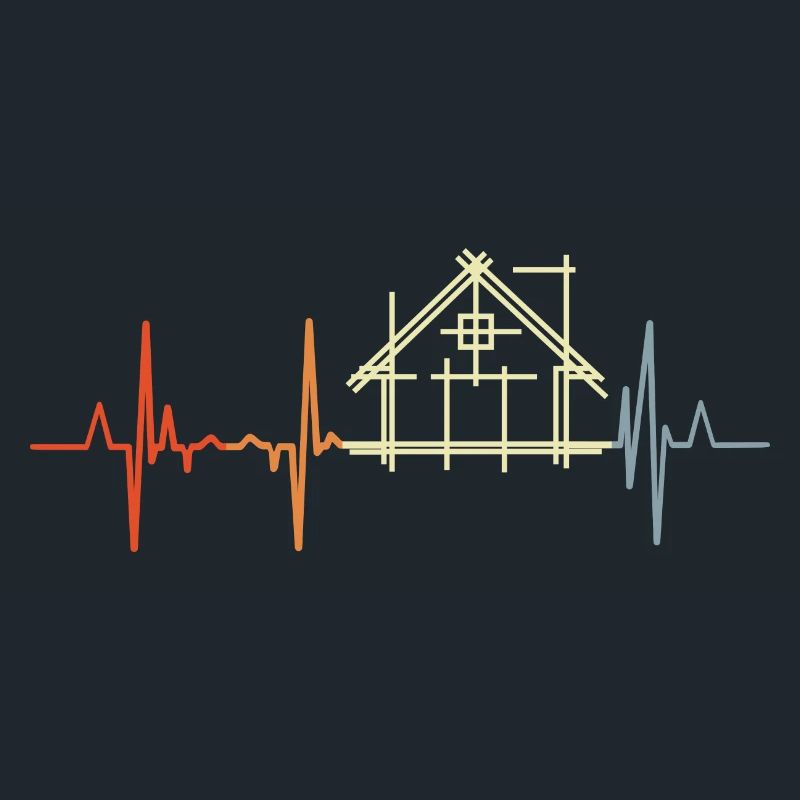 Architecte Cardiogram Look Rétro