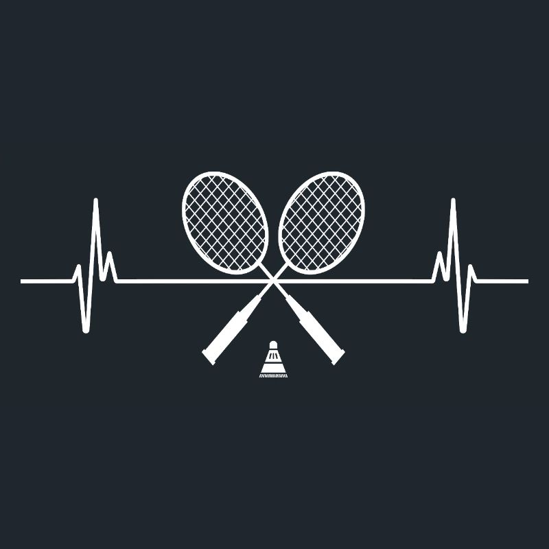 Tennis Racket Heart Rhythm Pattern