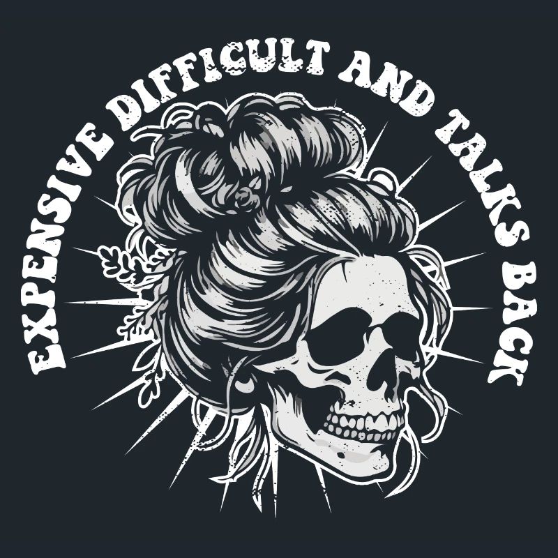 Skeleton Messy Bun Expensive Difficult And Talks