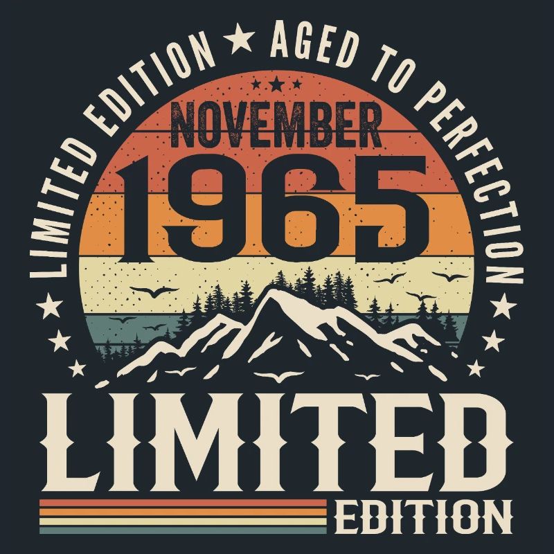 November 1965 Einzigartiger Retro-Geburtstag