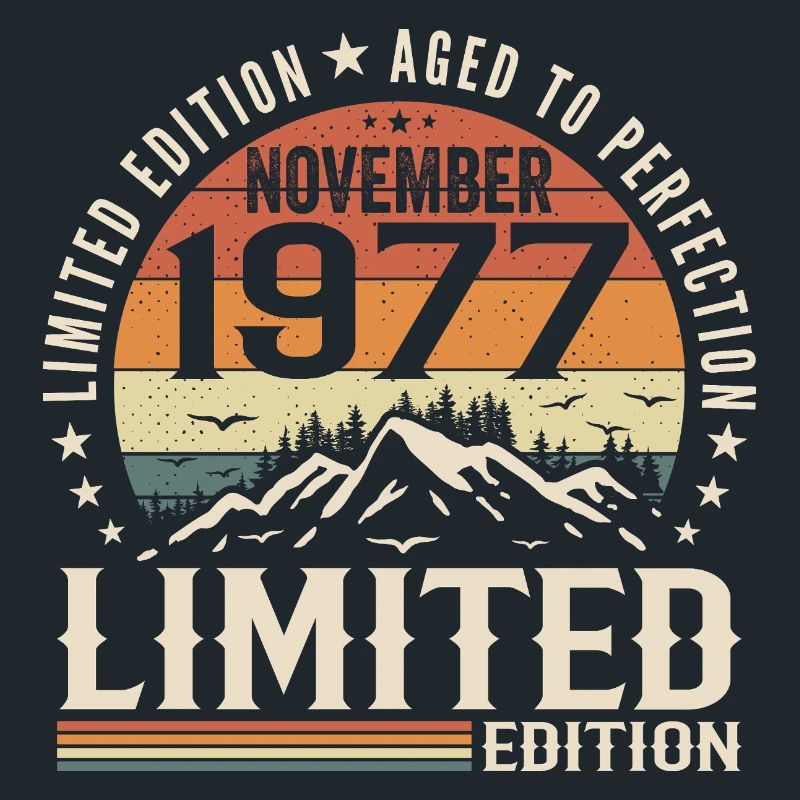 November 1977 Einzigartiger Retro-Geburtstag