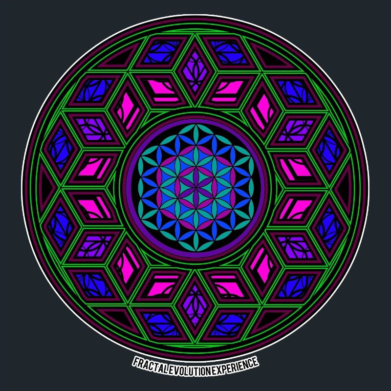 Expérience d’évolution fractale Kaléidoscope Mandala