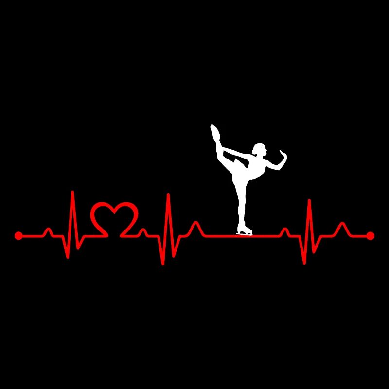 Eiskunstlauf Mädchen Herzschlag EKG Eisläufer Mädchen