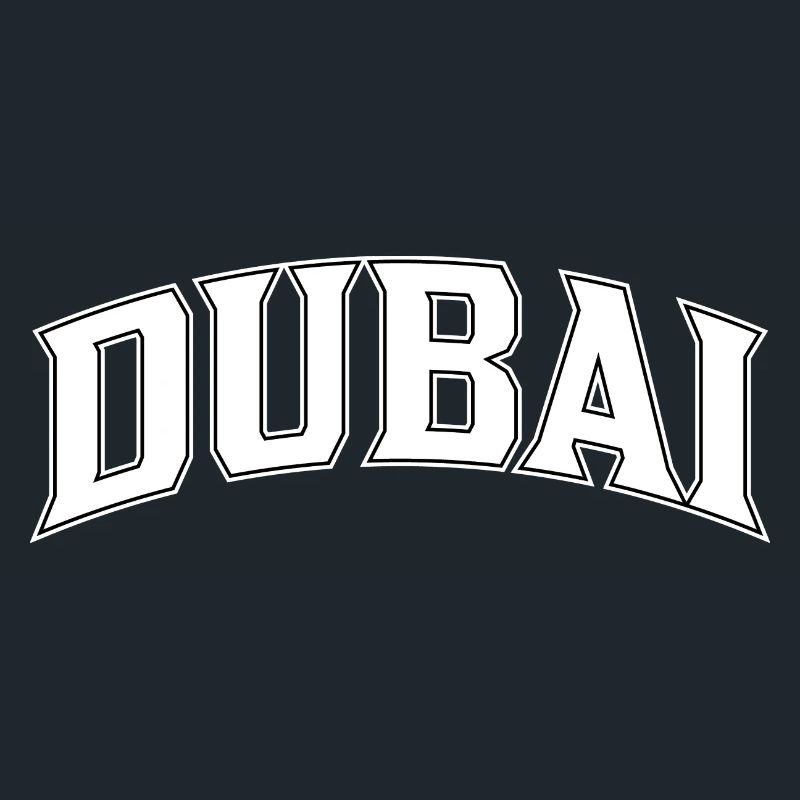 Lettrage de Dubaï dans l’arche