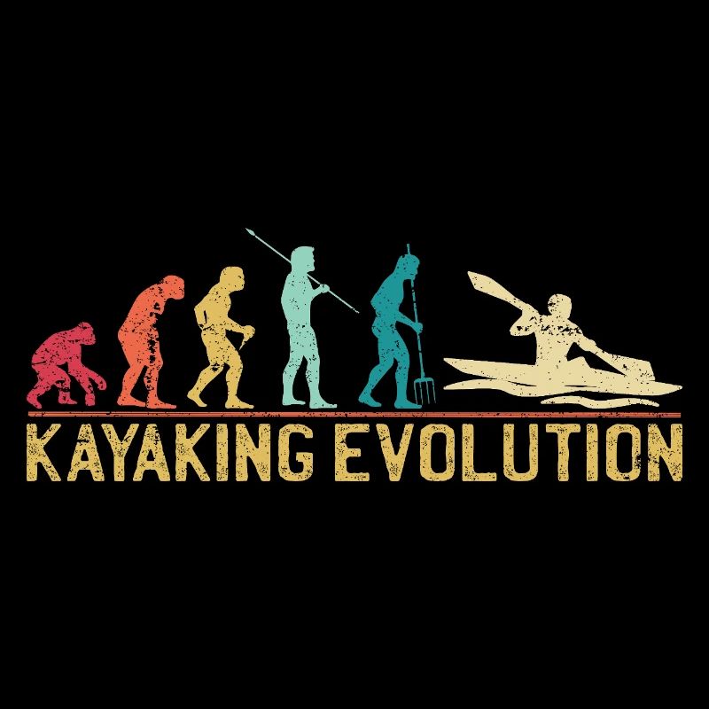 Kajakfahren Evolution Illustration