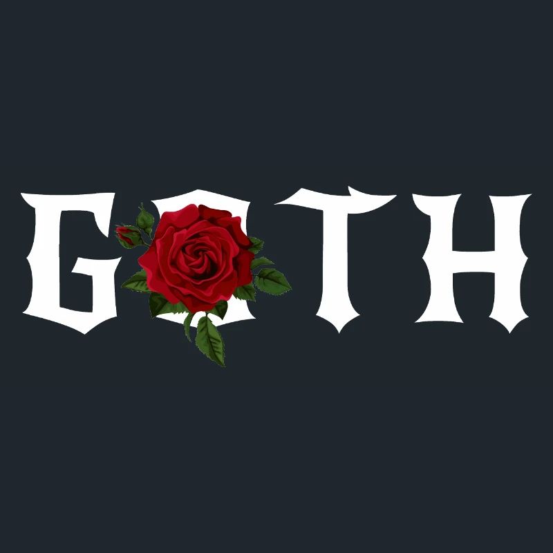Goth, Gothic Theme with a Red Rose