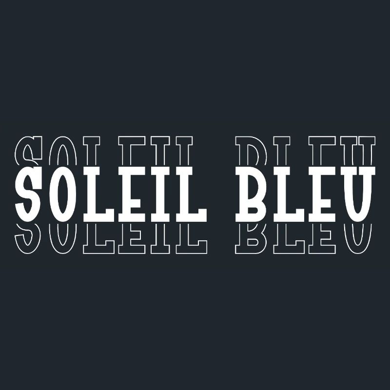 Typografisch Blaue Sonne