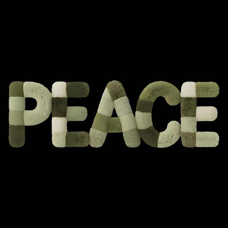 Modern Patchwork Peace Style Sticker