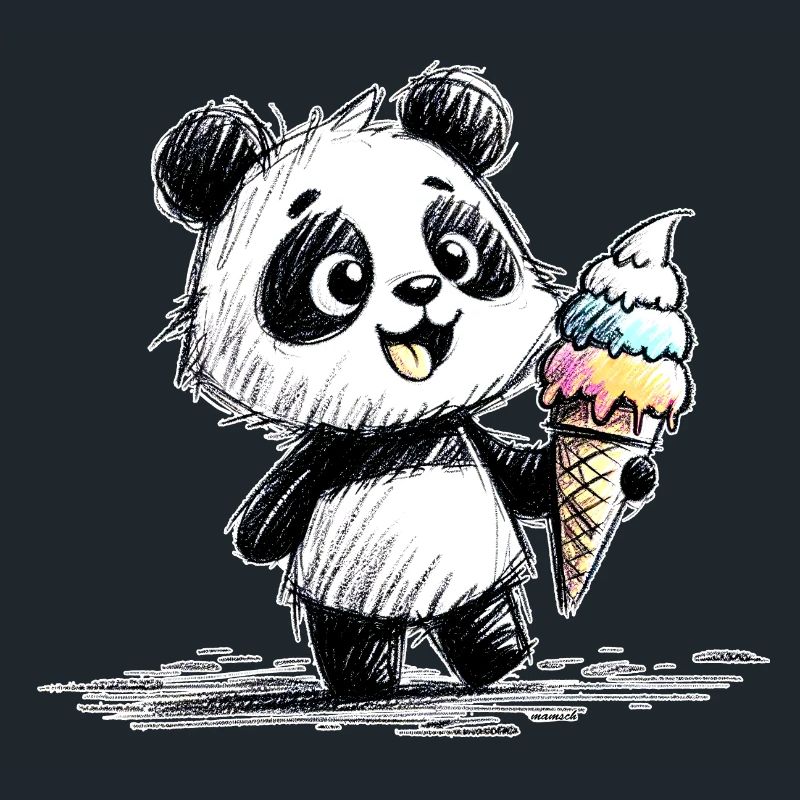 Panda mit Eis