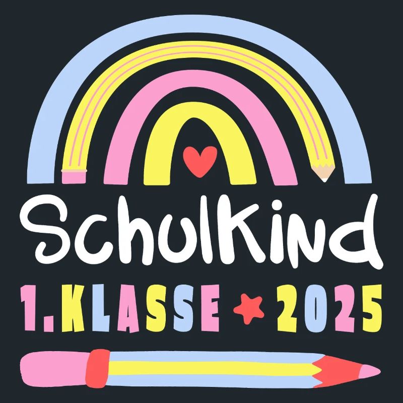 Schulkind 2025 Stift Regenbogen Einschulung