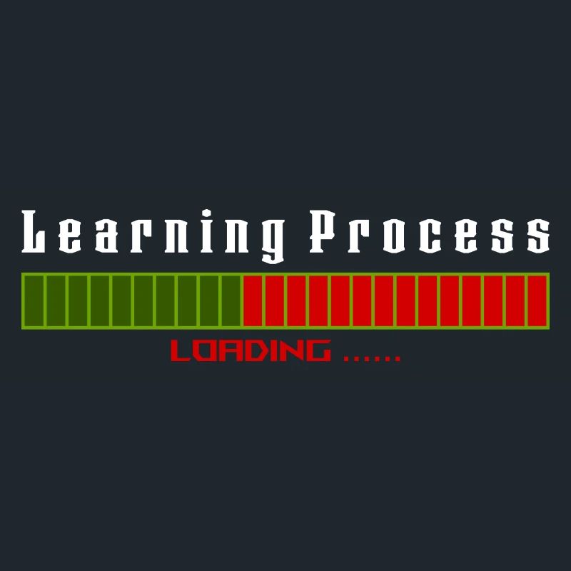 Learning Process Loading black shirt
