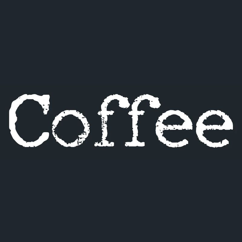 Coffee Scribble White on Black