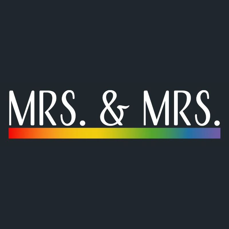 Regenbogenstreifen Mrs und Mrs weiss