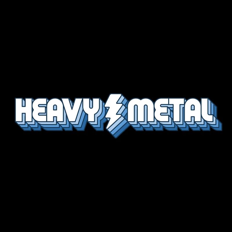 Conception de logo électrique en métal lourd