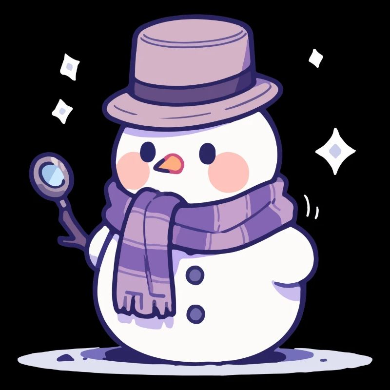 Süßer Weihnachts Schneemann - Festtags-Design