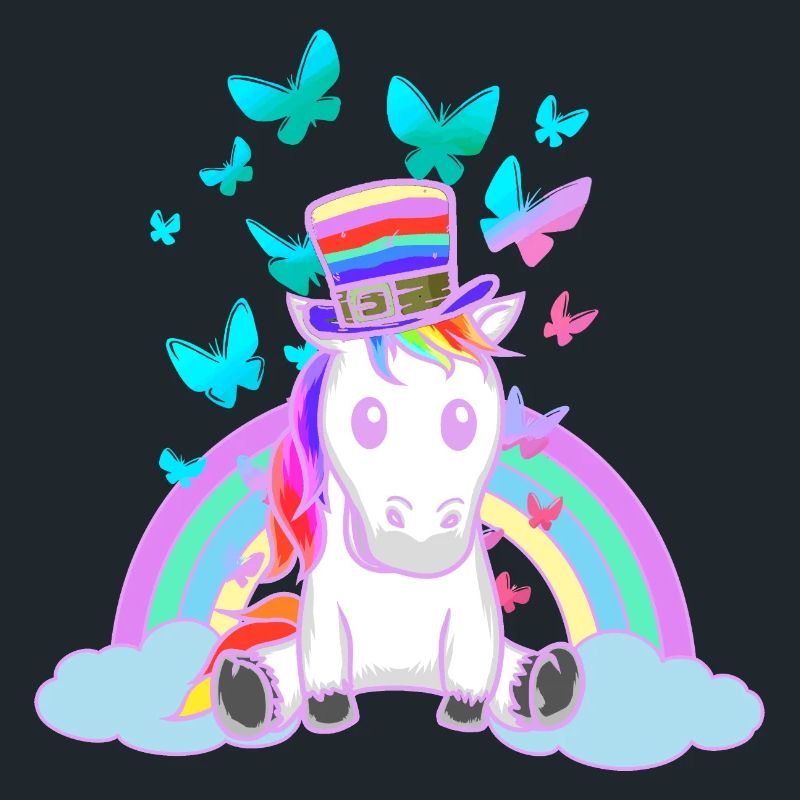 80er 90er Regenbogen Einhorn Einhörner Vintage