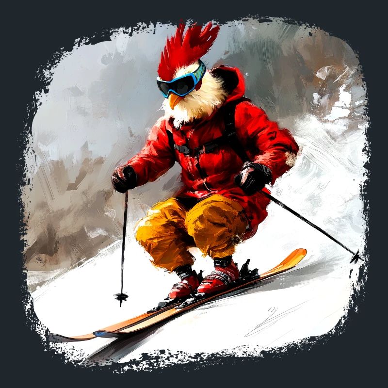 Chickens Ski / Skier Chicken