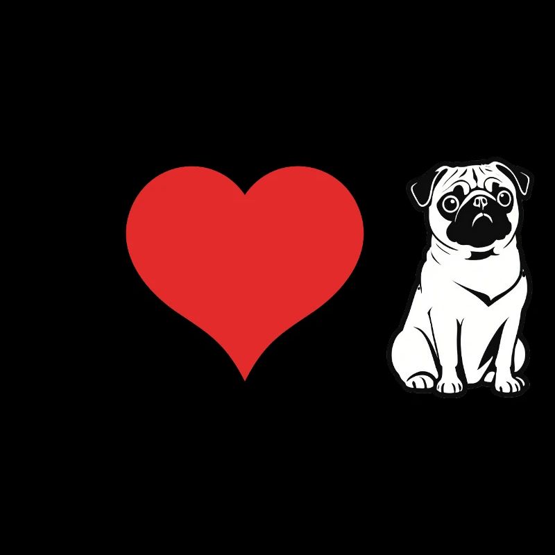 Ich Liebe Möpse - Hund Haustier Design