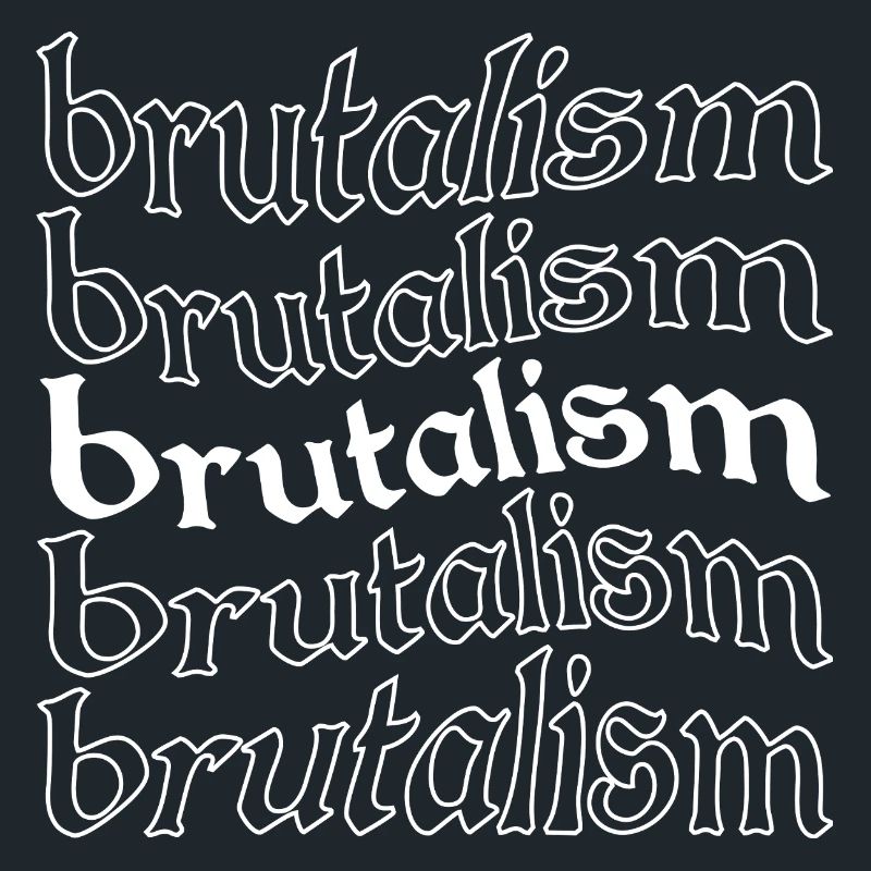 Brutalism Echoes Typography Tee