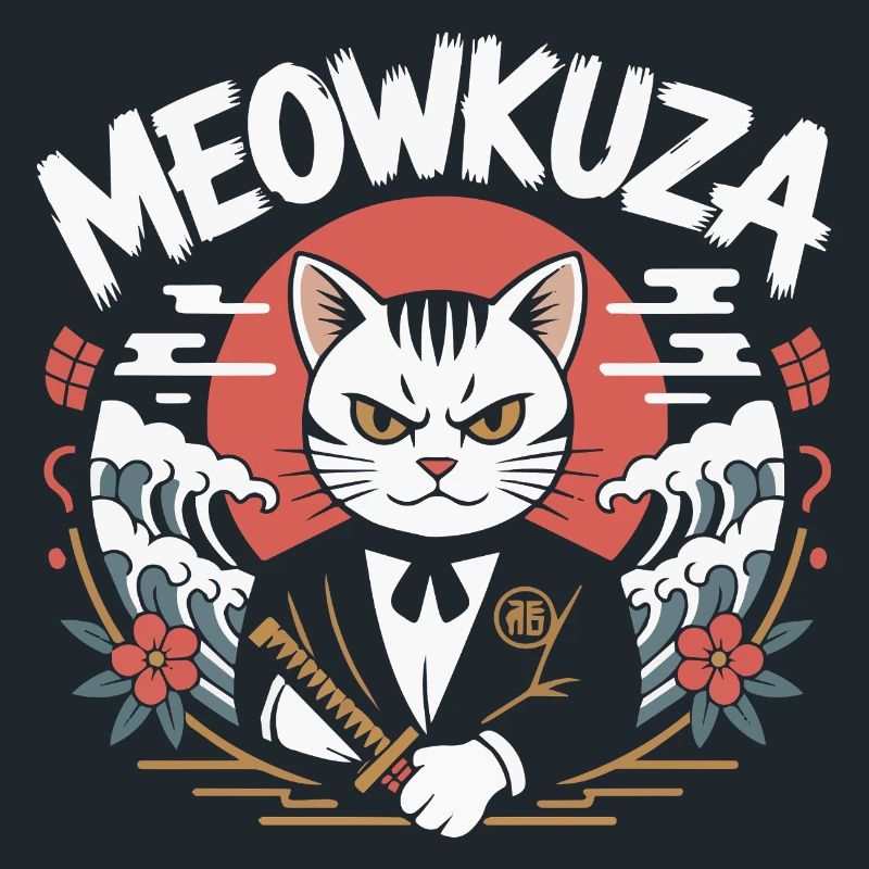 Épée de chat Meowkuza Épée du Japon Vagues de Samouraï