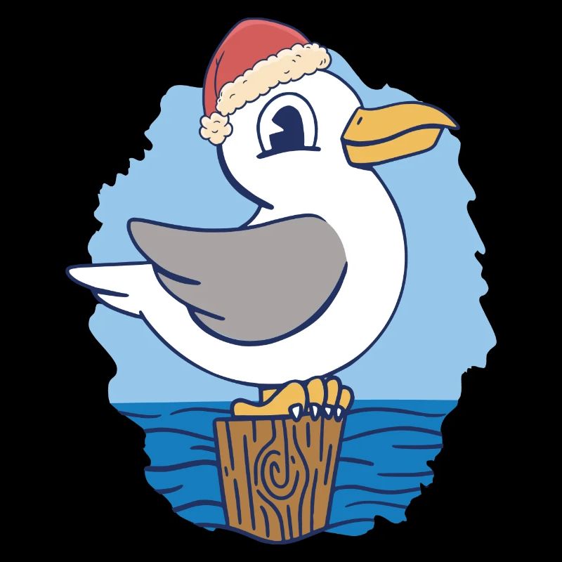 maritim Weihnachtsmann Nikolaus Möwe Möwen