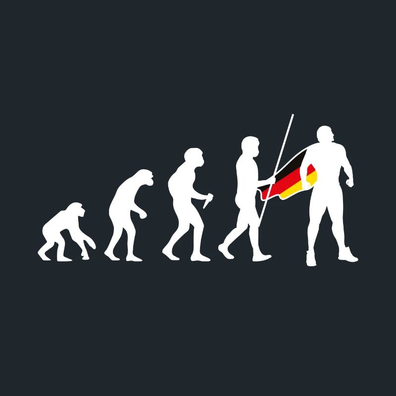 Deutscher Evolution Superheld Hero Deutsche Flagge