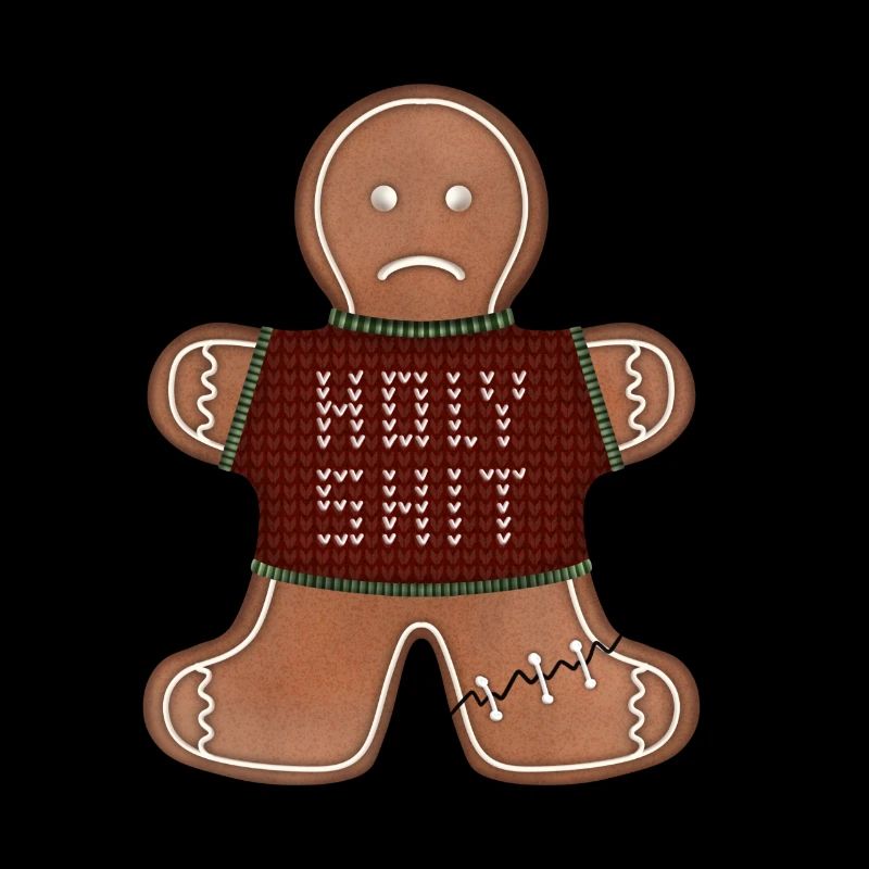 Lebkuchenmann mit ugly sweater holy shit