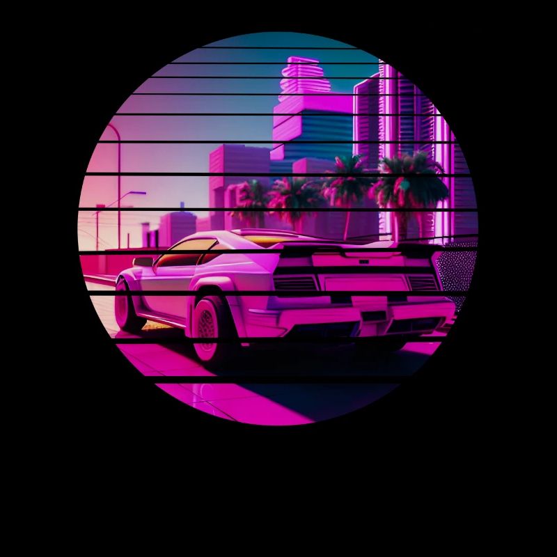 Retro Wave Sport 80s Vaporwave Sunset